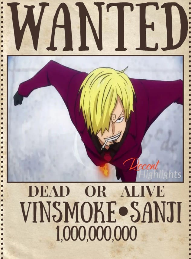 Sanji Bounty After Wano